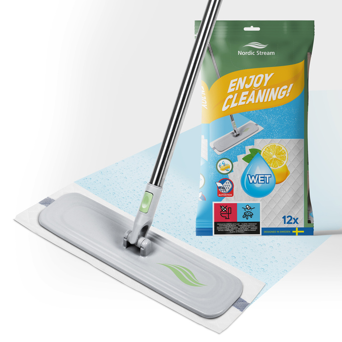 Refillmopp Våt Streamy Cleaner 12-pack Nordic Stream